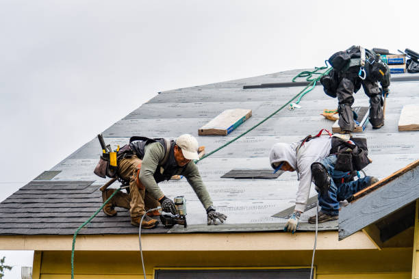 Professional Roof Installation technician working in Woodbury, NY